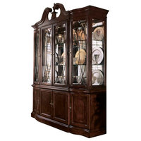 50 Most Por China Cabinets And Hutches For 2019 Houzz American Drew Cherry Grove Breakfront China Cabinet In Antique