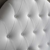 Sovereign Full Tufted Faux Leather Headboard, White
