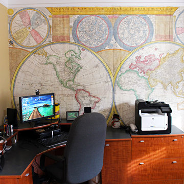 Old World Map Mural