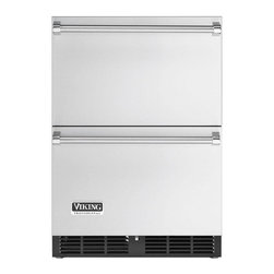 Viking 24" Undercounter Double Drawer Refrigerator Stainless Steel | VRDI1240DSS - Freezers