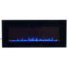 Wall-Mounted Electric Fireplace With Remote, LED Fire and Ice Flame, 42"