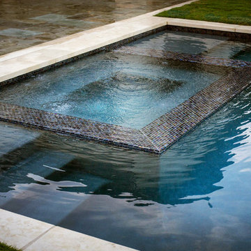 A-H Remodel, Convert Spa to Perimeter Overflow, New Coping, New Plaster