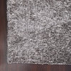 Hand Tufted Shag Polyester Area Rug Solid Gray White