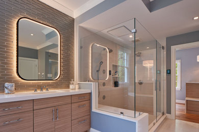 Example of a minimalist bathroom design in Baltimore
