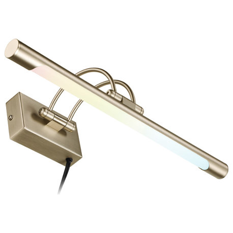 8W LED Picture Light, Plug-In/Hardwire, Antique Brass Finish
