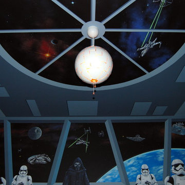 Star Wars: The Force Awakens Murals in a bedroom by Tom Taylor of Mural Art LLC