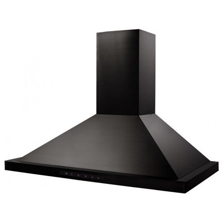 ZLINE 42" Convertible Vent Wall Range Hood in Black Stainless Steel