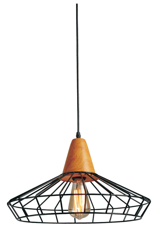Esporre 1 Light Pendant, Black, 16"x16"