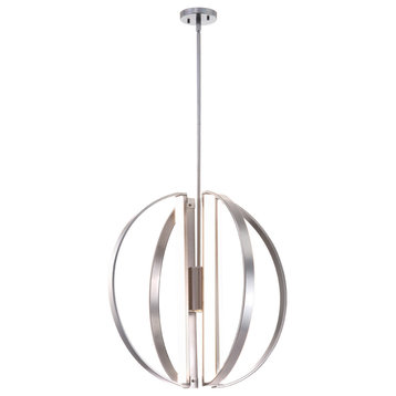 Liv 24" LED 5-Light Chandelier, Brushed Nickel