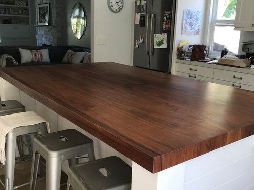 How To Refinish Get Rid Of Scratches Marks On A Walnut Island Top