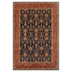 Bareens Designer Rugs - Shabby Chic Ziegler Jerica Blue Red Hand-Knotted Wool Rug - 8'10'' x 11'10'' - Enhance the ambiance of your home with this magnificent Persian-influenced Turkish hand-knotted rug made by skilled artisans capable of creating the most exceptional vegetable dyes and hand-spun wool. This exquisite handmade rug is a one-of-a-kind Peshawar Kafkaz, otherwise identified as Chobi, Chobi Peshawar, Oushak, or Ziegler rug. These handmade rugs are crafted in Pakistan utilizing superior-quality wool imported from Australia, New Zealand, and Korea in two types of weaves: the Persian weave and the Mori weave. This rug is meticulously crafted by hand using the finest natural vegetable dyes extracted from local plants. The artisans use a blend of hand-spun local and fine merino wool, resulting in a rug with a compelling texture, higher lanolin content, and longer staple. The artisans occasionally incorporate natural or artificial silk into the pile to enhance specific motifs. The finished product is an awe-inspiring execution of flawless design and an understated palette that exudes elegance.