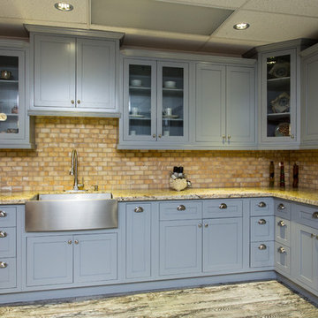 Light Gray Shaker Style Inset Cabinets
