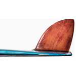 Timothy Hogan Studio - "Dave Sweet Longboard", Surf Art Photograph, Unframed, 14''x18'' - Blue Longboard With Rosewood D-Fin, photographed by Timothy Hogan.