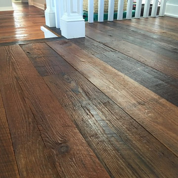 Reed Family Home - Original Face Heart Pine Flooring and Antique Hand Hewn Beams