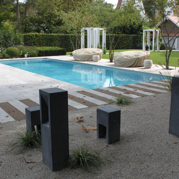 Fertigbecken 12 x 4,5 x 1,5m mit Mosaik nach Kundenwunsch belegt