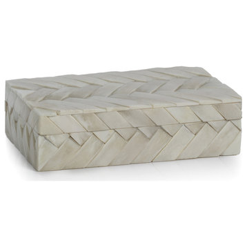 Bengkulu Bone Braided Decorative Box, Small