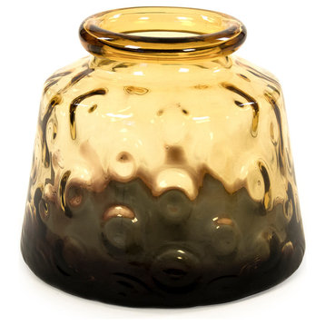 Amber Ombre Glass Jar, Small
