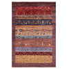 Hand Knotted Persian Gabbeh Tribal Wool Rug 4' 0" X 5' 10" - Q18354