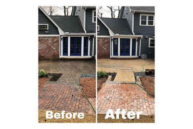 Before & After Patio and Brick Pressure Washing in Dunwoody, GA