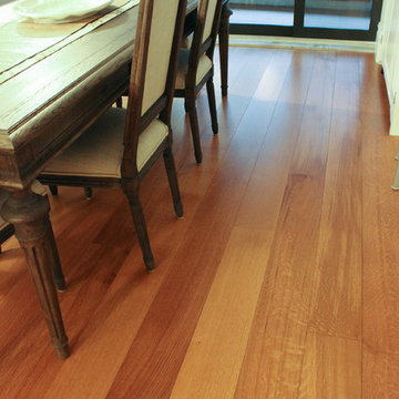Custom Wide Plank Wood Floor Installation: White Oak in Amber Satin