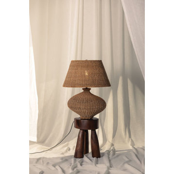 Nette Table Lamp, Patina Brass