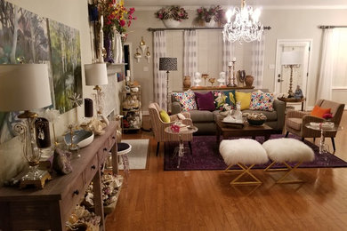Inspiration for a transitional living room remodel in Austin