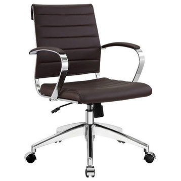 Felix Mid Back Management Office Chair, Brown