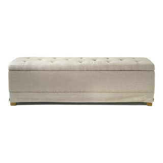 Modern Padded Storage Bench | Rivièra Maison The Club - Transitional - And Storage - by Oroa - European Furniture | Houzz
