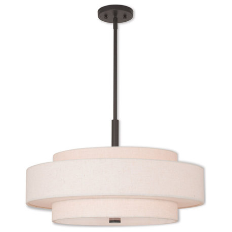 Livex 52138-92 5-Light English Bronze Pendant, English Bronze