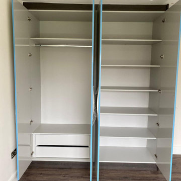 Alcove Open Shelving Storage and Hinged Wardrobe | Battersea | Inspired Elements