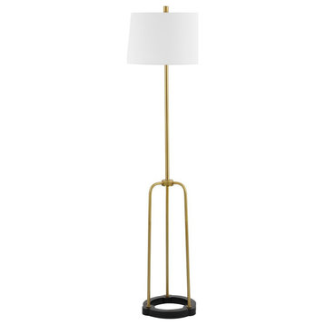 Safavieh Lydie 62" Floor Lamp, Brass/Black