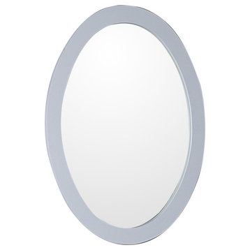 Arlo Oval Framed Mirror, White