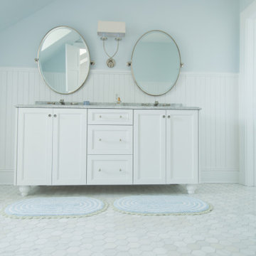 Lake Michigan Beach Home Master Bathroom Vanity
