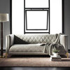 Adeline Diamond Trellis Sofa Light Gray