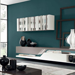 Modern Italian Wall Unit Exential T05 by Spar - $4,825.00 - Entertainment Centers And Tv Stands