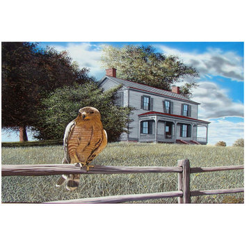 Mike Bennett Guardian of the House - Cooper's Hawk Art Print, 30"x45"