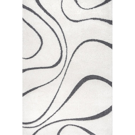Nuloom Carolyn Modern Shag Area Rug, Beige 6'7"x9'