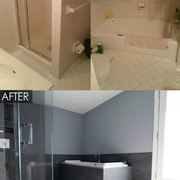 Before and After Master Bath Remodel