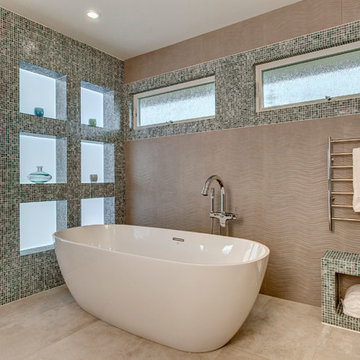 Bellevue Contemporary Bathroom with LED