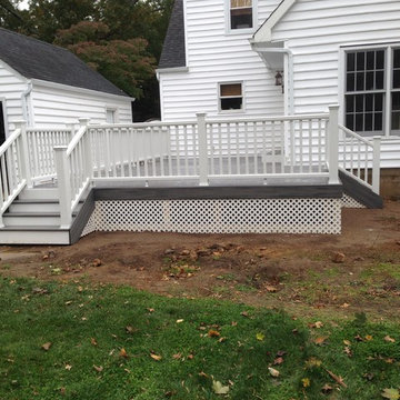 Trex Transcends Island Mist with Trex Transcends White Rail