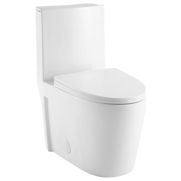 St. Tropez One Piece Elongated Toilet Right Side Flush 1.28 gpf