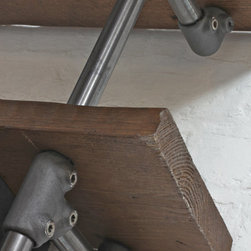 Caroline Reclaimed Scaffolding Industrial Desk and Shelves - Display & Wall Shelves