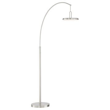 Sailee LED Arch Lamp, Brushed Nickel