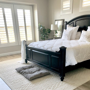 Wood to Polywood® White Plantation Shutters Transformation & Room Refresh w/ De