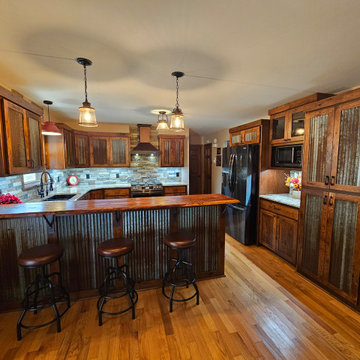Rustic Kitchen Remodel Done in Hickory Cabinets