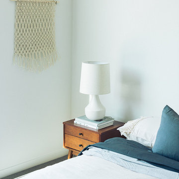 Bedroom with Midcentury Modern Nightstand