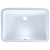Toto 21-1/4"x14-3/8" Large Undermount Bathroom Sink, CeFiONtect, Cotton White
