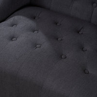 GDF Studio Adriana Tall Wingback Tufted Fabric Club Chair, Dark Charcoal