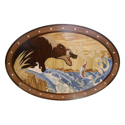 Oshkosh Designs Majestic Bear Inlay Medallion - Hardwood Flooring