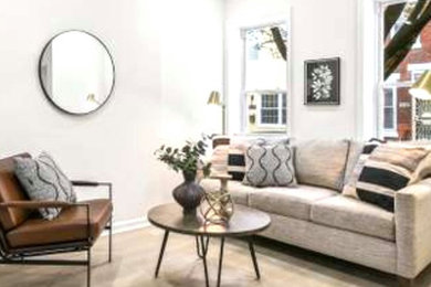 Trendy living room photo in Philadelphia